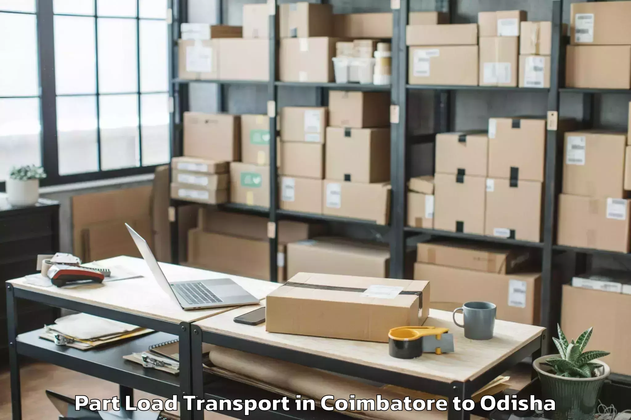 Book Coimbatore to Sundargarh Town Part Load Transport Online